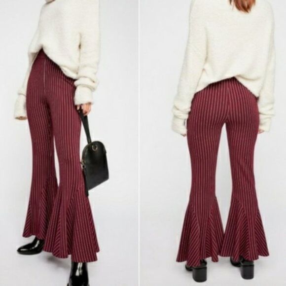 Free People Mari Flare Leg Pants Size 4 NWT - Picture 1 of 3